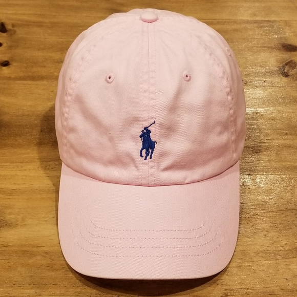 Polo Ralph Lauren Other - Polo Hat Cap Strap Back Pink Blue Pony One Size Cotton Casual Adjustable